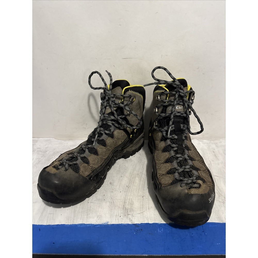 Salewa MS Alp Flow Mid GTX Mens 10.5 EU 44 Gore-Tex Vibram Hiking Boots Gray